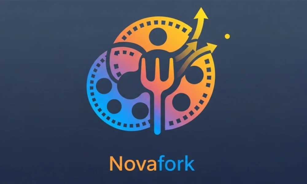 Novafork homepage showing movie and TV show selections
