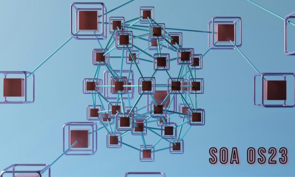 SOA OS23 software architecture diagram showing modular services