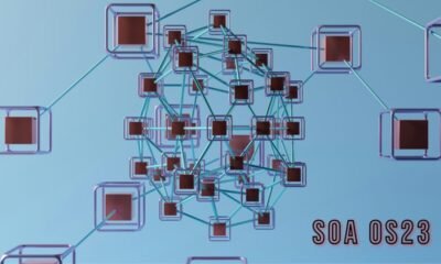 SOA OS23 software architecture diagram showing modular services