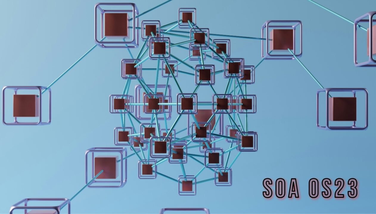 SOA OS23 software architecture diagram showing modular services