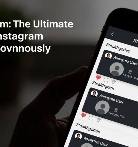 Stealthgram app interface showing anonymous Instagram story viewer