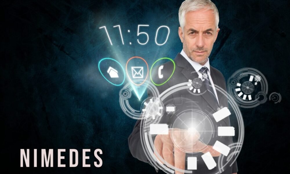 Screenshot of Nimedes dashboard showing team collaboration, project tracking, and analytics for modern business management.