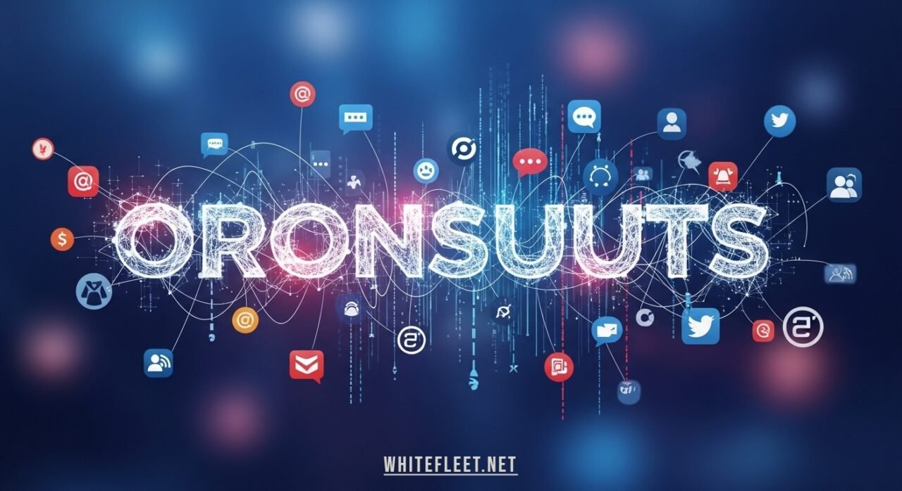 Abstract typography showing the word "Oronsuuts" with creative design elements