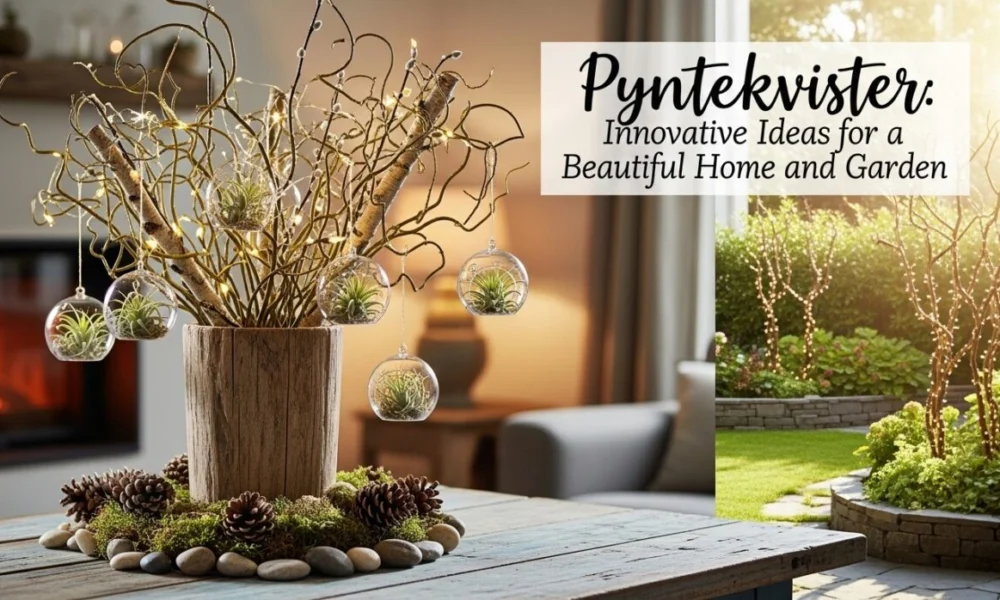 Creative Pyntekvister home decor with plants and natural materials