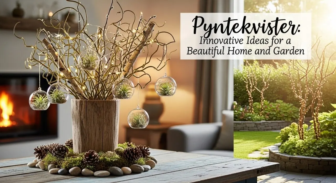 Creative Pyntekvister home decor with plants and natural materials