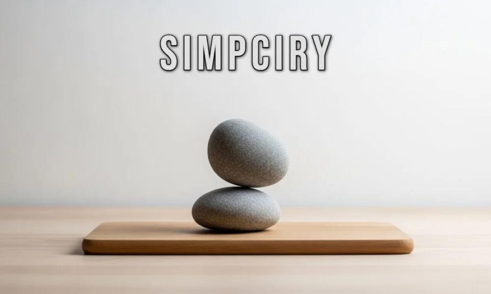 A serene, organized home workspace representing the simplicity and clarity of the Simpciry lifestyle.