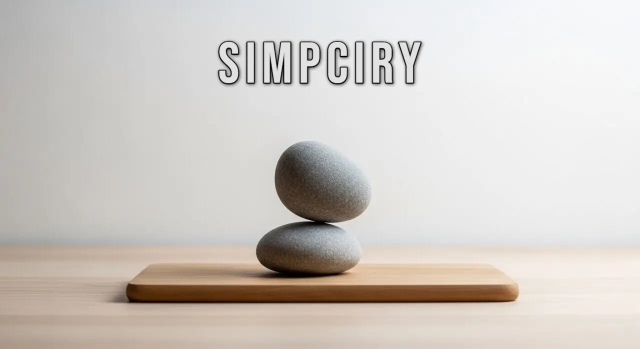 A serene, organized home workspace representing the simplicity and clarity of the Simpciry lifestyle.